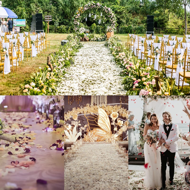 Neo LOONS 1000 Pcs Artificial Silk Rose Petals Decoration Wedding Party Color Lavender & Purple - Image 5